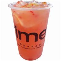 Strawberry Lemonade · Strawberry infused lemonade shaken with ice and served with freshly chopped strawberry bits ...