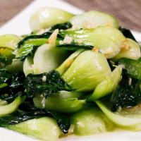 Garlic Bok Choy 蒜蓉白菜 · sautéed bok choy with garlic sauce.