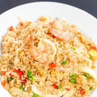   Shrimp Fried Rice · Fried rice with shrimp, onion,with egg
