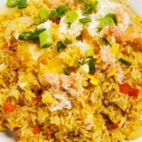 Crab Fried Rice · Fried rice with real crab meat, onion with egg