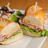 Black Forest Ham · Black Forest Ham, lettuce, tomatoes, provolone cheese, onions, mayo, and Dijon mustard.