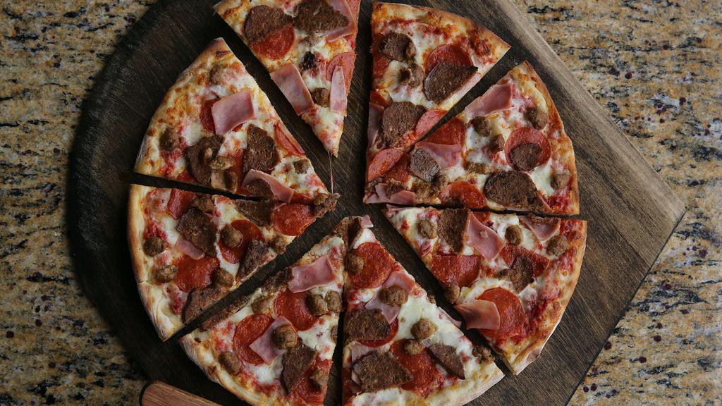 Meat Lovers Pizza · The classic, pepperoni, Italian sausage, meatball, and ham.