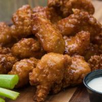 6 Boneless Wings · Served with 6 Boneless Wings. Choose 1 flavor. Cooked to order. Comes with celery and your c...