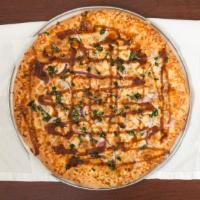 Bbq Chicken · Chicken breast, onion, cilantro, bbq sauce and Mozzarella cheese.