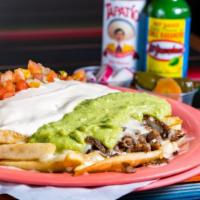 Carne Asada Fries · French fries with carne asada or your choice of meat with beans, cheese, sour cream, guacamo...