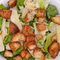 Caesar  · Romaine Lettuce, Shaved Parmesan Cheese, Parmesan Herb Croutons, Creamy Caesar Dressing.