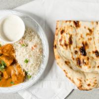 Chicken Tikka Masala(Sitar Special) · It contains nuts and dairy. Chicken cooked in a creamy tomato-based sauce with herbs, a high...