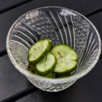 Cucumber Sunomono · Japanese cucumber salad with lemon vinaigrette. Gluten Free