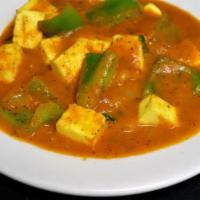 Karahi Paneer · Curry sautéed with bell peppers, onions, and spices.