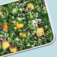 Kale Caesar · Asiago cheese, croutons, honey-caesar dressing