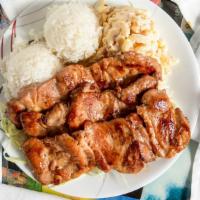 Bbq Chicken · 1190 Cal. Regular plate lunch includes two scoops of rice and one scoop of macaroni salad. M...