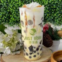 Créme Brulée Boba Milk Frostie · Delicious milk frostie with both brown sugar boba and creme brulee. Fixed perfect balanced s...
