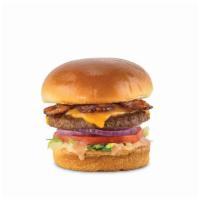Bacon Cheeseburger · Angus beef, cheddar cheese, applewood smoked bacon, red onion, lettuce, tomato, built sauce,...