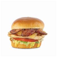 Grilled Chicken Club · All-natural chicken breast, swiss cheese, applewood smoked bacon, lettuce, tomato, honey mus...