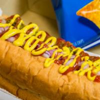 Beef Hot Dog · Juicy all beef hot dog with choice of toppings.