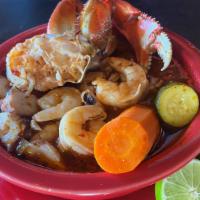 Caldo Mixto · Shrimp, crab, and octopus stew