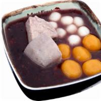 Purple Rice Soup  Signature (Hot Or Cold) · Includes either Taro (Hot) or Taro Paste (Cold), Potaro Balls, Rice Balls, Purple Rice Soup