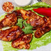 6 Farmer Wings · Choice of flavors (buffalo, BBQ,, chipotle) served with ranch dressing