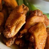 Wings Full · 12 buffalo, bbq or teriyaki wings with celery and ranch