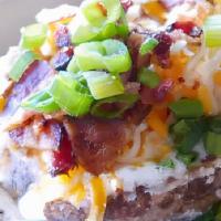 Loaded Baked Potato · *available after 4pm only*
sour cream, butter, green onion, applewood smoked bacon and chedd...