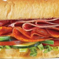Spicy Italian Footlong Pro (Double Protein) · Our Spicy Italian sandwich is a combo of pepperoni and Genoa salami. Pile on cheese, crunchy...
