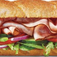 Black Forest Ham 6 Inch Regular Sub · Our Black Forest Ham sandwich is a true classic. We add lettuce, baby spinach, cucumbers, gr...
