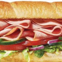 Cold Cut Combo® Footlong Regular Sub · The Cold Cut Combo® sandwich with ham, salami, and bologna (all turkey based) is a long-time...