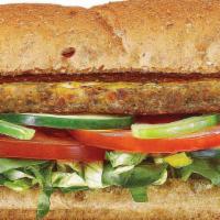Veggie Patty Footlong Regular Sub · Delicious vegan patties with lettuce, tomatoes, cucumbers, green peppers and red onions, all...