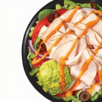 Baja Turkey Avocado · Give your lunch a boost with a double portion of Oven-Roasted Turkey, along with Smashed Avo...