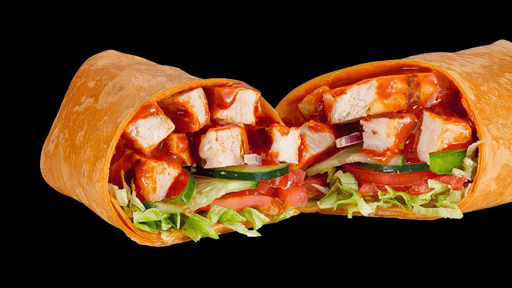Buffalo Chicken · A wrap that’s not afraid to be bold. We start with a footlong portion of grilled chicken, adding just the right amount of Frank's RedHot® Buffalo sauce. Then we cut the heat with crisp lettuce, tomatoes and cucumbers, and wrap it all up in a Tomato Basil Wrap. Frank’s RedHot® is a registered trademark of McCormick & Co. and used under license by Subway Franchisee Advertising Fund Trust Ltd. ®/© Subway IP LLC 2021.