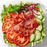 L.T. · Savory hickory smoked bacon. Crisp lettuce. Ripe tomatoes. All mixed with Spinach, crunchy c...