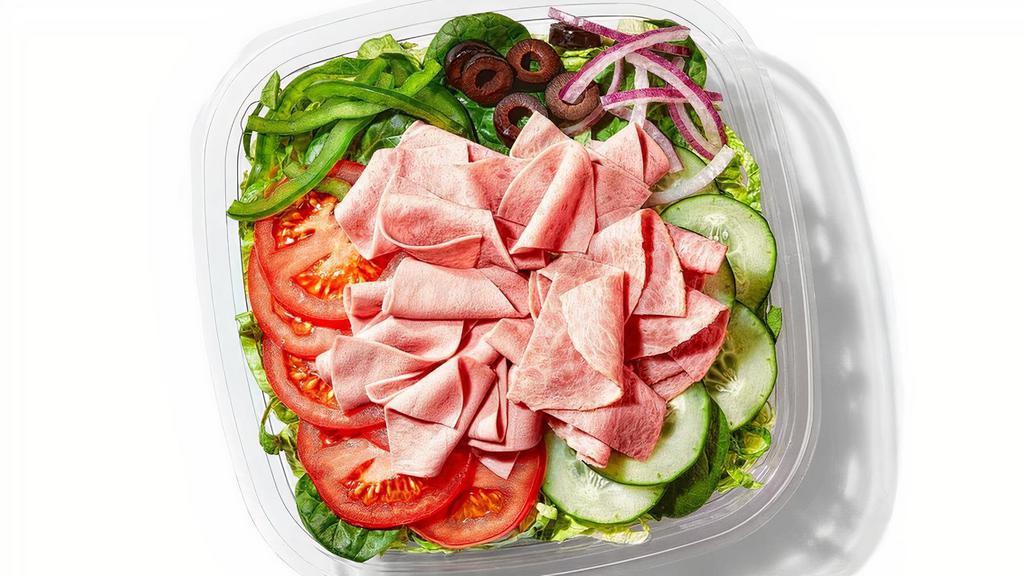 Cold Cut Combo® · The Cold Cut Combo® salad has ham, salami, and bologna (all turkey-based) tossed together with crisp lettuce and your favorite veggies. Mix it up with whatever dressing you love best.