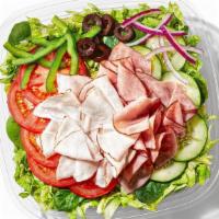 Oven Roasted Turkey & Ham · Thin-sliced oven roasted turkey and Black Forest ham with crisp lettuce, tender spinach and ...