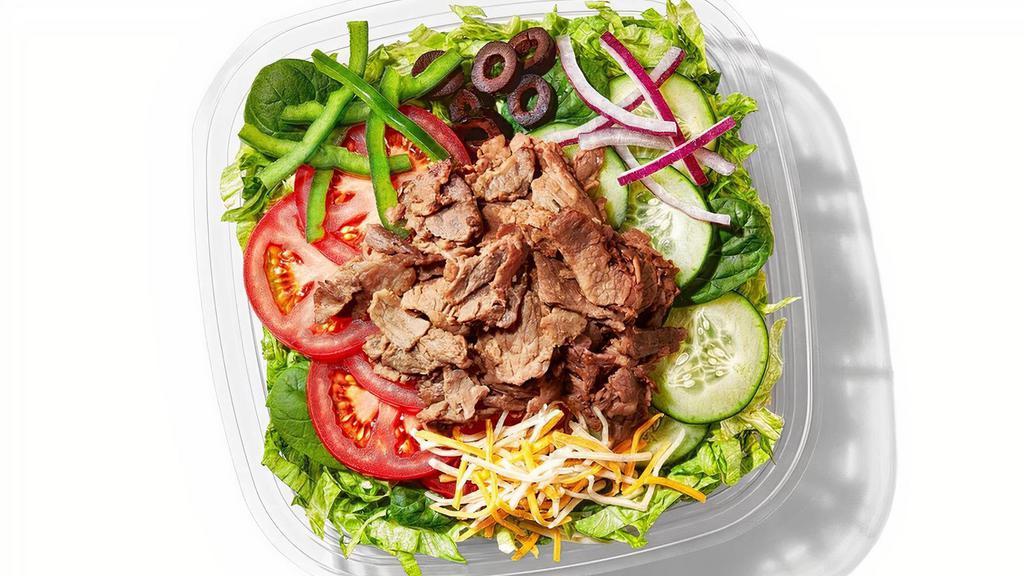 Steak & Cheese · The Steak & Cheese salad starts with crisp greens, but gets to the next level with warm, delicious steak topped with cheese. Dreams do come true.
