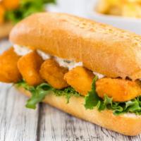 Fish Sandwich · Flaky, golden fried fish fillet on a soft bun. Your choice of add ons.