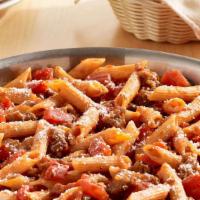 Italian Sausage Penne · Housemade tomato sauce, garlic and basil topped with Italian sausage.