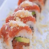 Lava Roll · 8pc Spicy tuna, avocado, & sesame seeds roll topped w/ spicy tuna, spicy mayo & tempura crunch