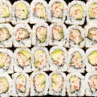 California Roll† · Crab† mix, cucumber and avocado rolled in seaweed and rice