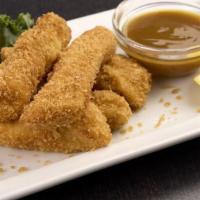 Panko Chicken Tenders · Choice of 1 sauce: . - Honey Mustard on the side. - Spicy Mayo on the side. - Spicy Sauce on...