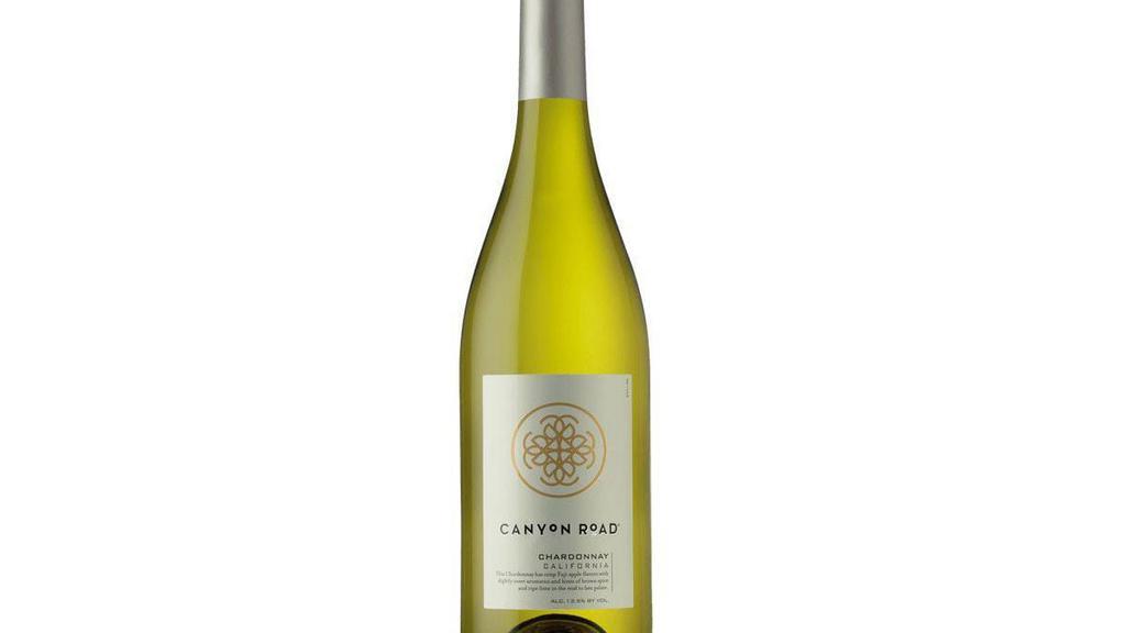 Canyon Road Chardonnay Bottle · Medium-bodied wine with notes of crisp apple and ripe citrus fruit with a hint of cinnamon spice..