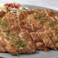 Chicken Katsu · Panko-breaded chicken with Asian coleslaw; served with Asian BBQ dipping sauce