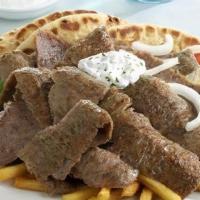 Gyro Plate · Gyro Meat pita bread Tzatziki sauce and choice of two sides