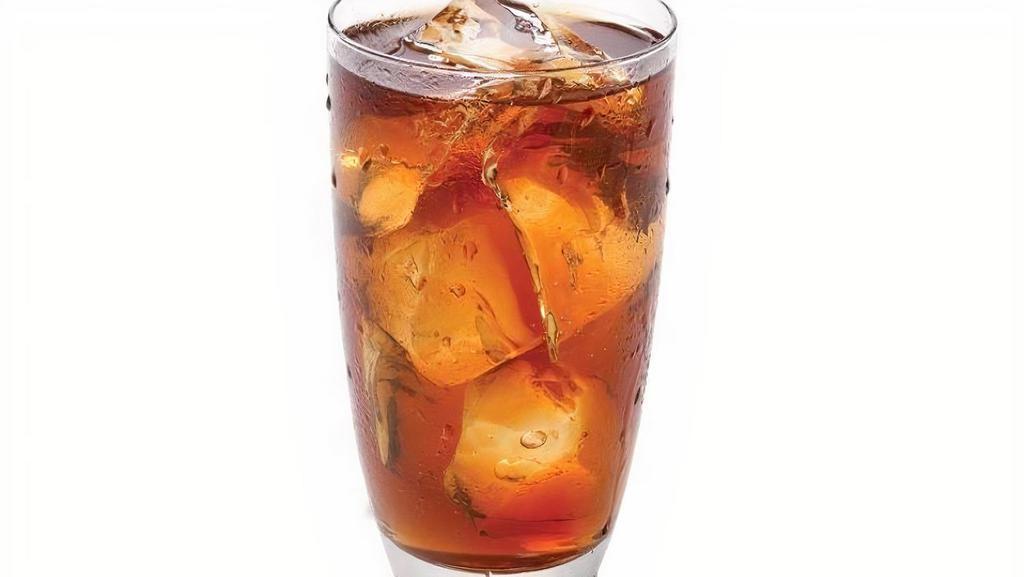 Mango Peach Tea (Iced) · This tea is bursting with mango and black tea flavor. It smells and tastes good! Customizable from unsweetened, for a more natural mango note, or to lightly sweet to sweet for a more delicious drink. Add in some juicy fresh peaches slices to complete the treat.