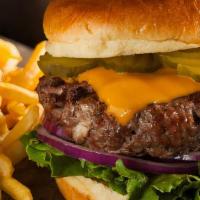 Canyon Burger Classic · 1/2 pound of Harris Ranch beef patty seasoned to perfection on a grilled brioche roll. Class...