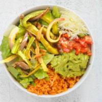 Double Meat Burrito Bowl · Your choice of two proteins, Spanish rice, pinto beans, pico de gallo, and shredded cheese o...
