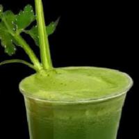 Green Juice · Celery, cucumber, parsley, spinach, green apple and cactus leaf