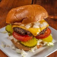 Sunny California · Angus beef patty, special sauce, lettuce, tomato, onions, American cheese, pickles, garlic a...
