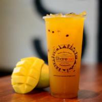 Mango & Passion Fruit Green Tea · A cold drink with a taste of mango and passionfruit mixed together. Sweet and refreshing wit...