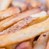 Regular Fries · Natural cut fries cooked in 100% peanut oil and seasoned with sea salt.