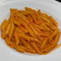 Penne Pink Sauce · Penne with  cream and tomato sauce